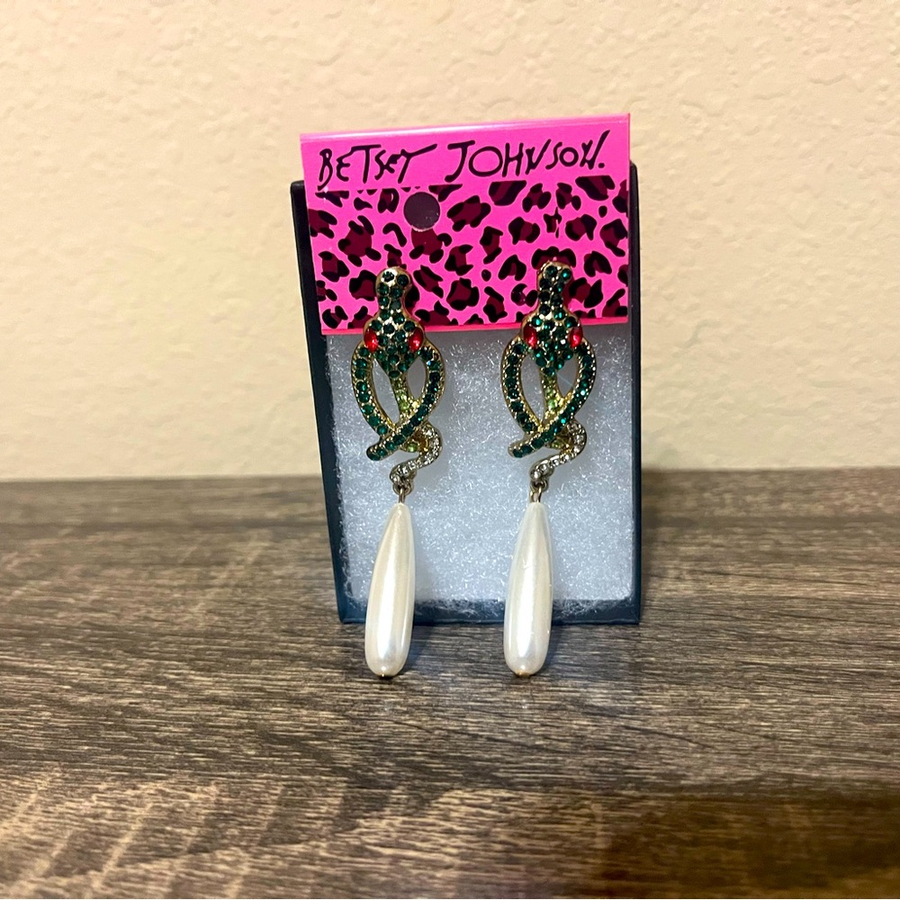 Betsey Johnson Snake Drop Earrings